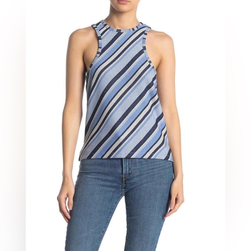 Free people sidelines blue tank